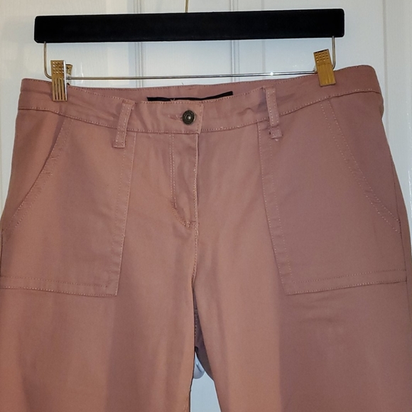 Salmon Pink Cargo Capris - Picture 2 of 3